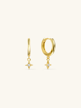 STAR DROP SMALL HOOPS
