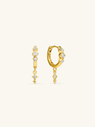 CELESTIAL STAR DROP HOOPS
