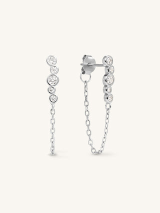 BEZEL BAR AND CHAIN EARRINGS
