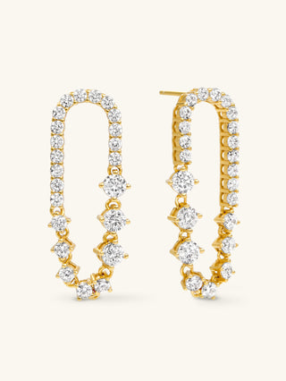 CELESTE LONG OVAL EARRINGS
