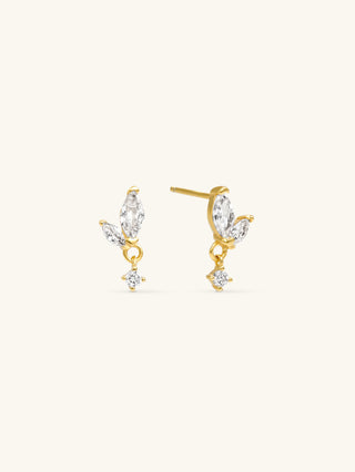 MARQUISE FLOWER DROP STUDS
