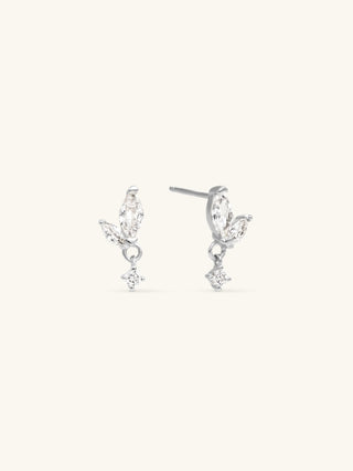 MARQUISE FLOWER DROP STUDS
