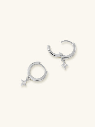 STAR DROP SMALL HOOPS
