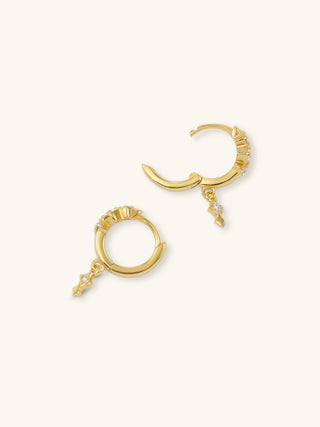 CELESTIAL STAR DROP HOOPS

