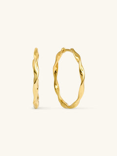 RIBBON LARGE HOOPS