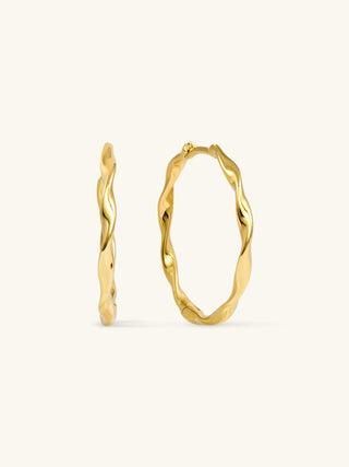 RIBBON LARGE HOOPS
