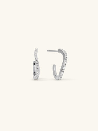 PAVÉ WAVE SMALL HOOPS
