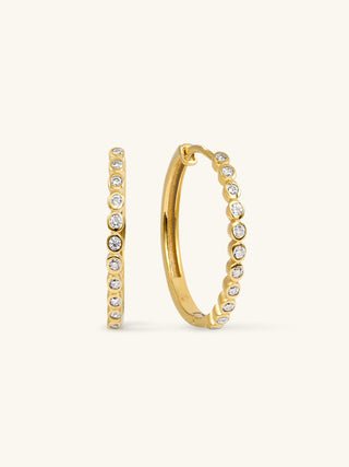 BEZEL LARGE HOOPS

