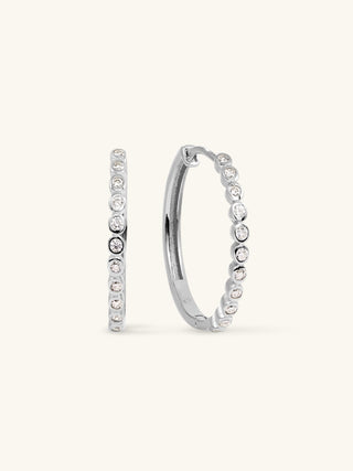BEZEL LARGE HOOPS
