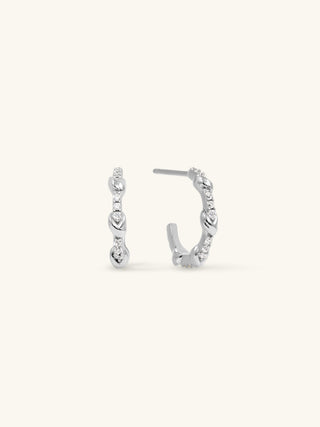 LOVE KNOT PAVÉ HOOPS
