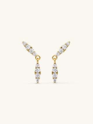 PAVÉ BAR DANGLE STUDS
