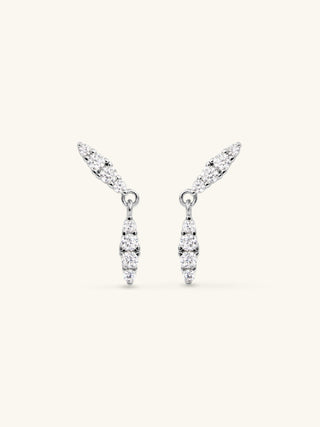 PAVÉ BAR DANGLE STUDS
