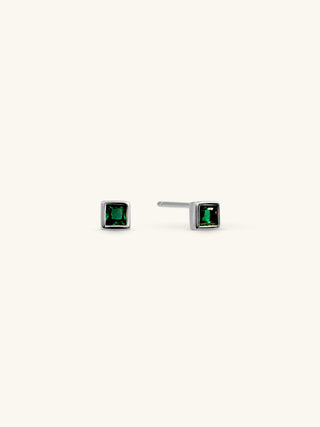 EMERALD SQUARE STUDS
