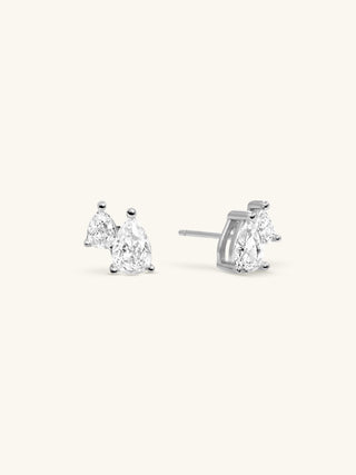 TWO PEAR STUDS

