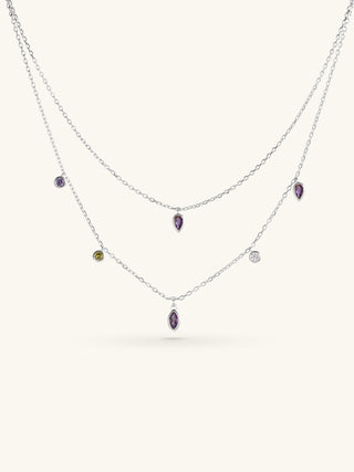 PURPLE SAPPHIRE LAYERED NECKLACE
