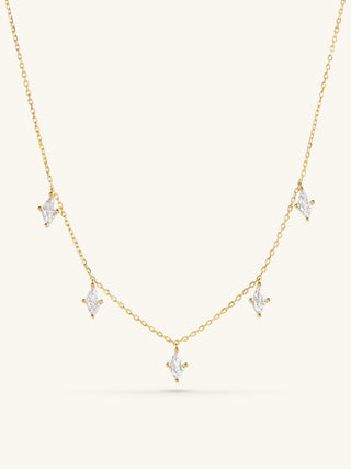 CZ DIAMOND CHARMS NECKLACE
