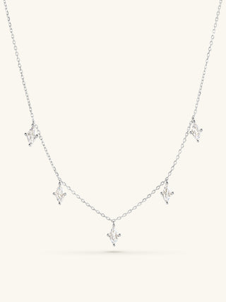 CZ DIAMOND CHARMS NECKLACE
