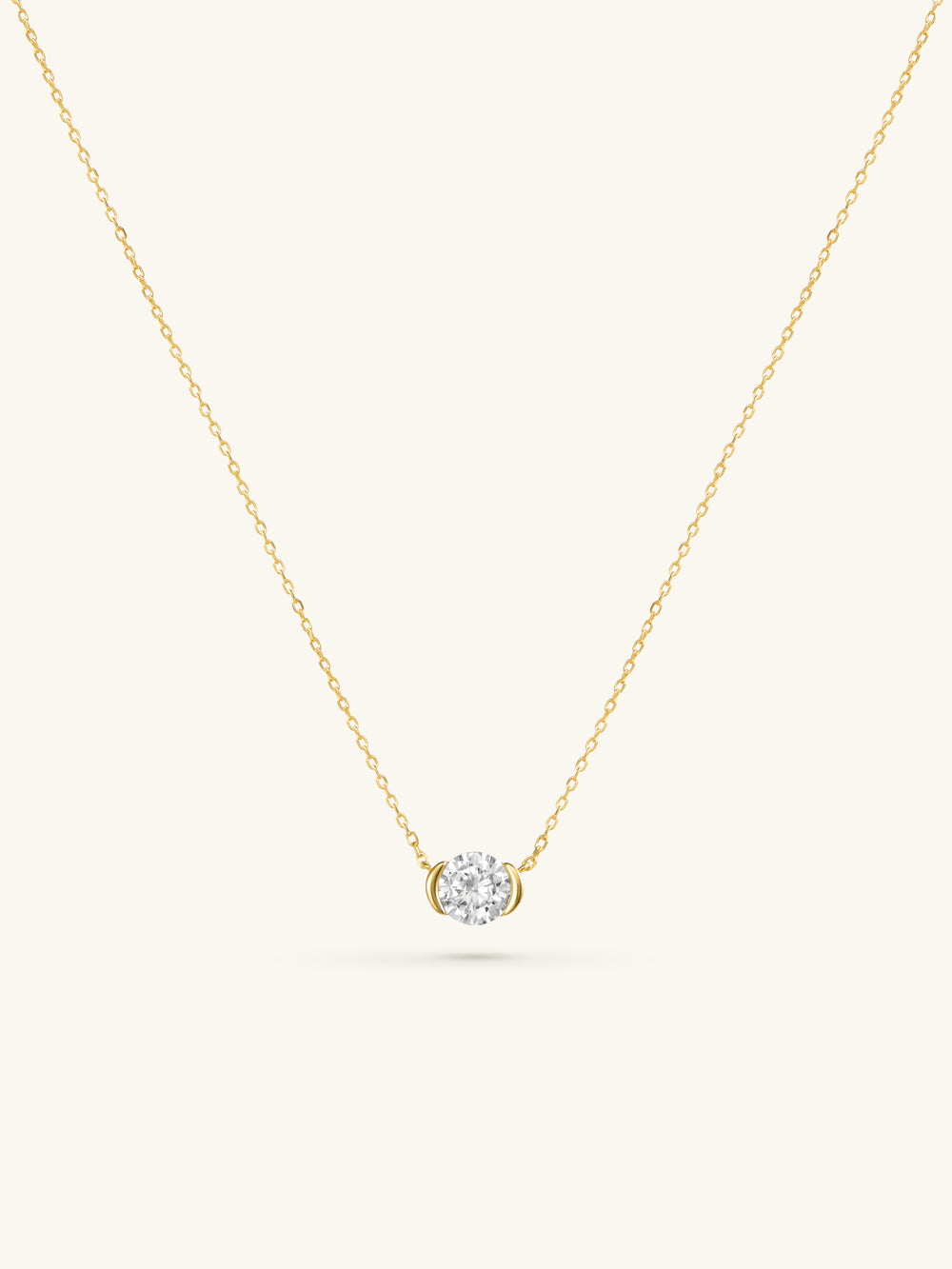 OVAL SOLITAIRE NECKLACE