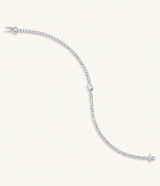 TENNIS BRACELET WITH DIAMOND CENTER
