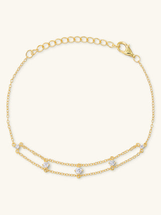 FLOATING DIAMONDS 2 LINE BRACELET
