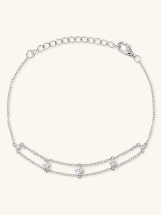 FLOATING DIAMONDS 2 LINE BRACELET
