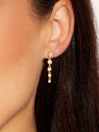 BEZEL DROP EARRINGS
