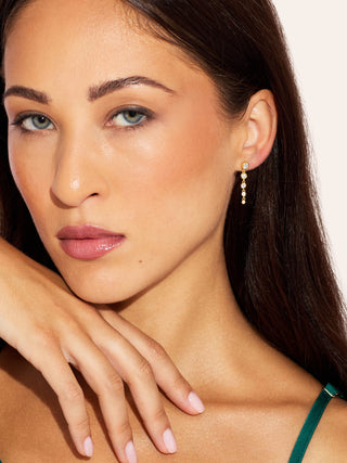 BEZEL DROP EARRINGS
