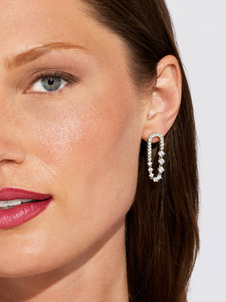 CELESTE LONG OVAL EARRINGS

