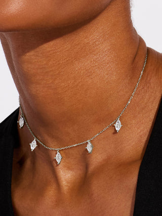 CZ DIAMOND CHARMS NECKLACE
