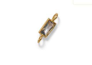 Blue Baguette Connector Charm
