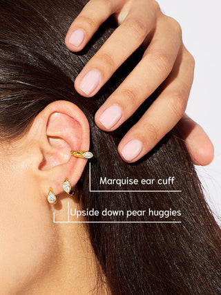 MARQUISE HAMMERED EAR CUFF
