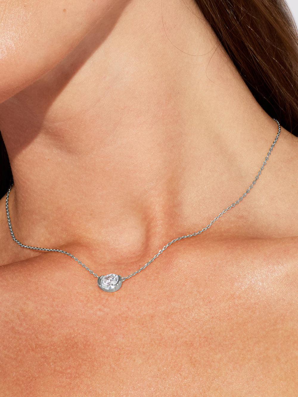 OVAL SOLITAIRE NECKLACE