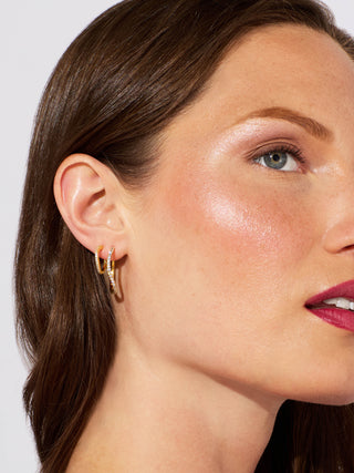 PAVÉ WAVE HOOP SET
