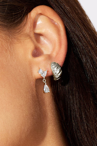 PEAR DIAMOND DROP STUDS
