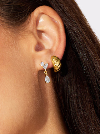 PEAR DIAMOND DROP STUDS
