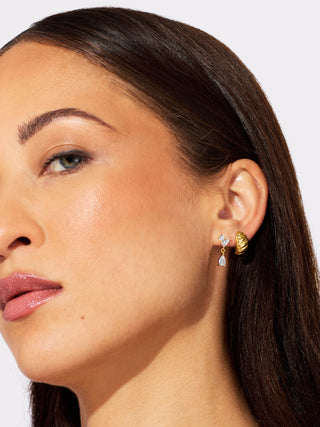 PEAR DIAMOND DROP STUDS
