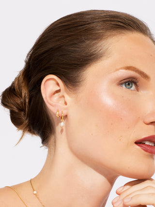 PEARL DROP SMALL HOOPS
