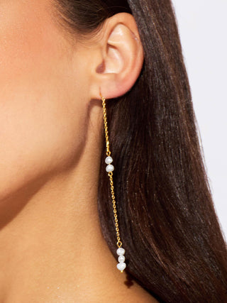 PEARL TASSEL DROP EARRINGS
