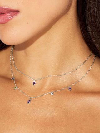 PURPLE SAPPHIRE LAYERED NECKLACE
