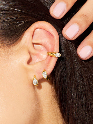 MARQUISE HAMMERED EAR CUFF
